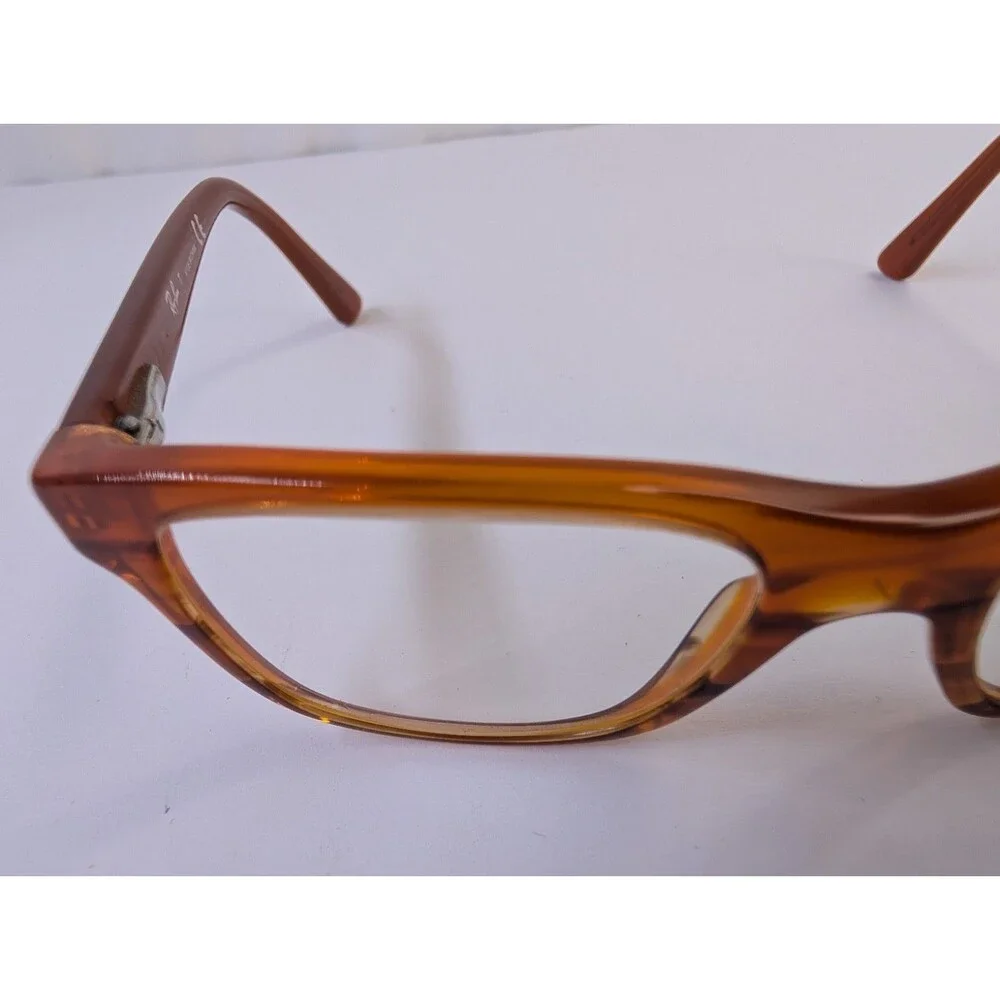 Ray-Ban Junior RY1536 3732 Kids Eyeglasses Frames Only Amber Brown Cat-Eye 46mm